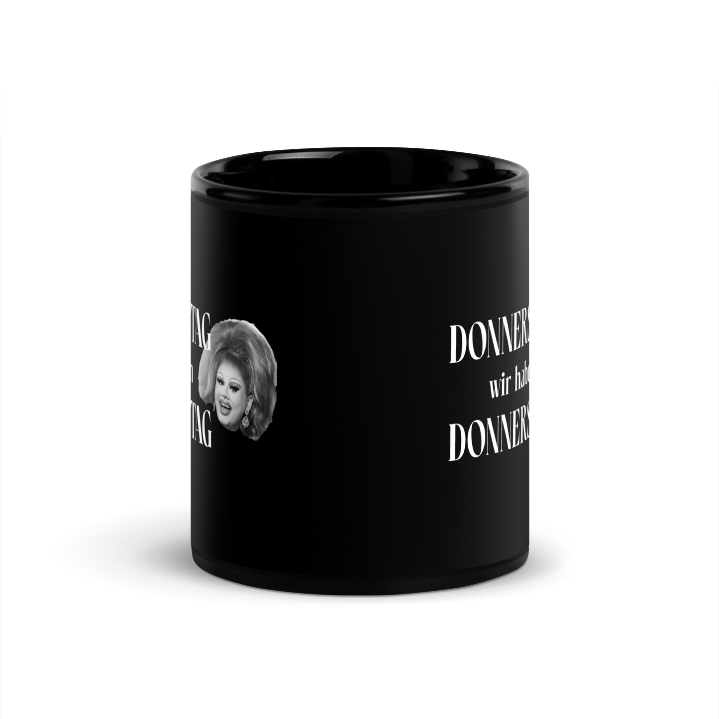 Donnerstag Black Glossy Mug