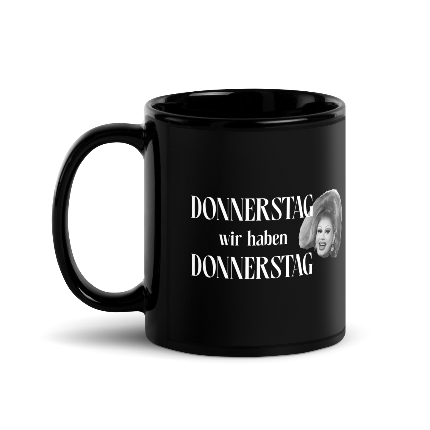 Donnerstag Black Glossy Mug