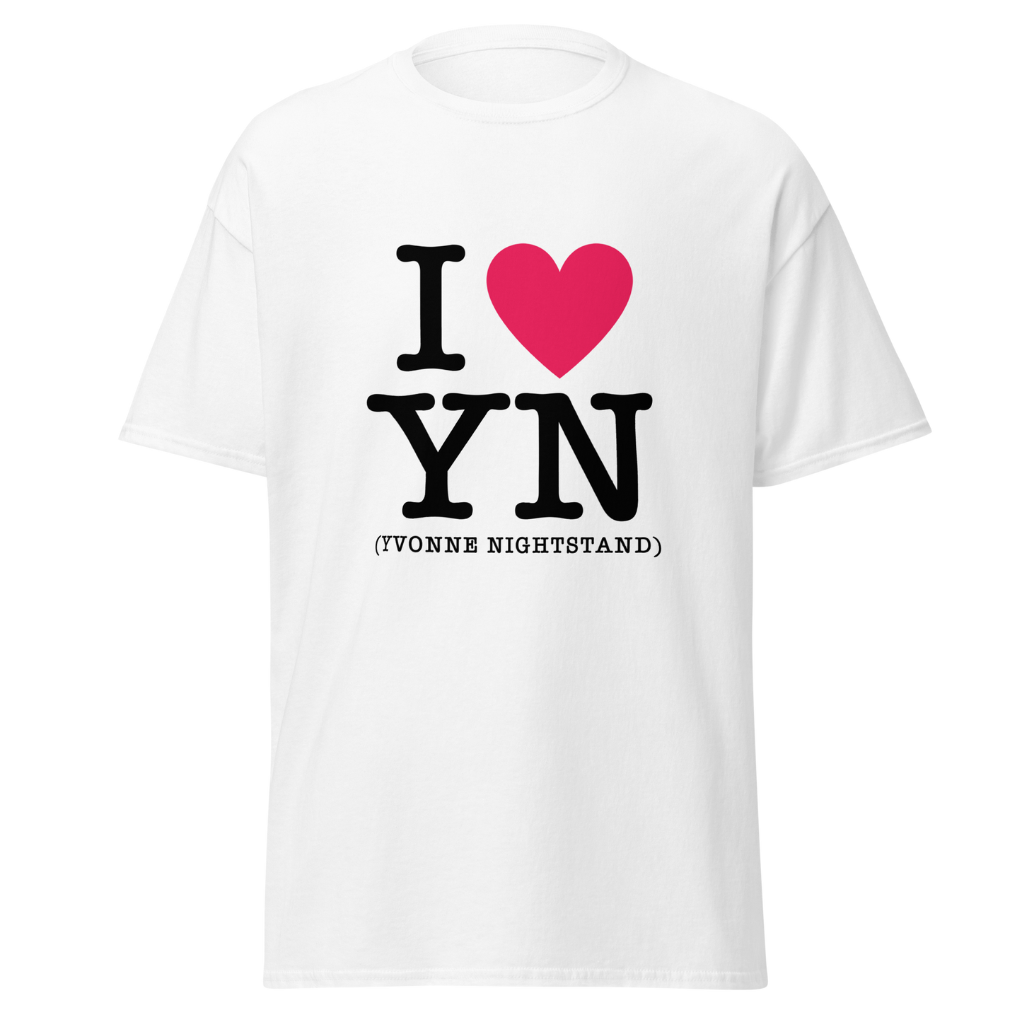 I Love Yvonne Nightstand Unisex Tee White