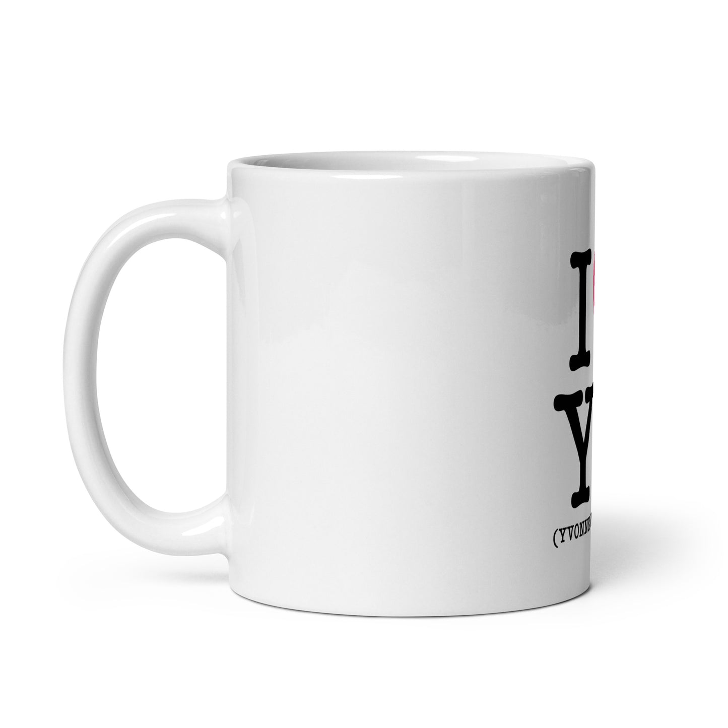 I Love Yvonne Nightstand White Mug