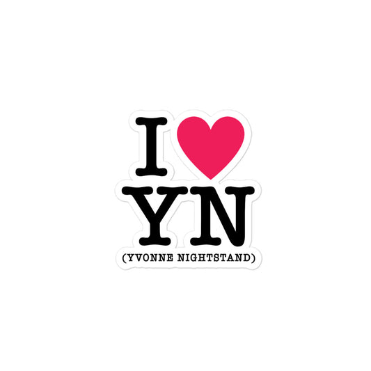 I LOVE YN Sticker