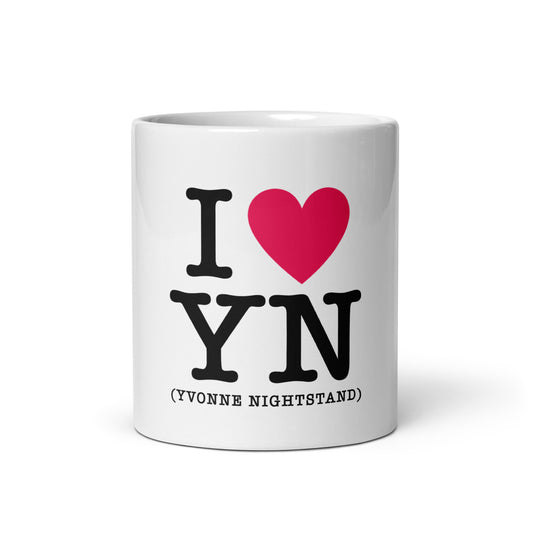 I Love Yvonne Nightstand White Mug